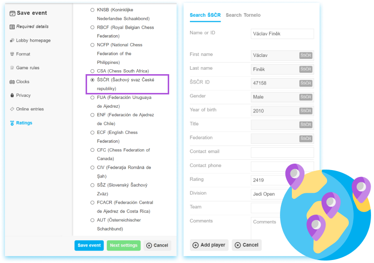 Tornelo Help Center  Using FIDE Rating List