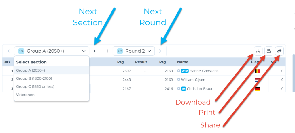 New table header enables easy navigation accross the Lobby