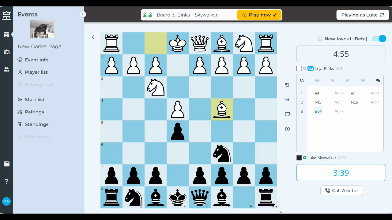 Resize your board when you are playing chess online
